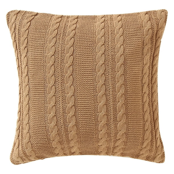 Martha Stewart Euro Sham Brown Taupe Stripe Polyester Martha Stewart Euro Sham Brown Taupe Stripe Polyester